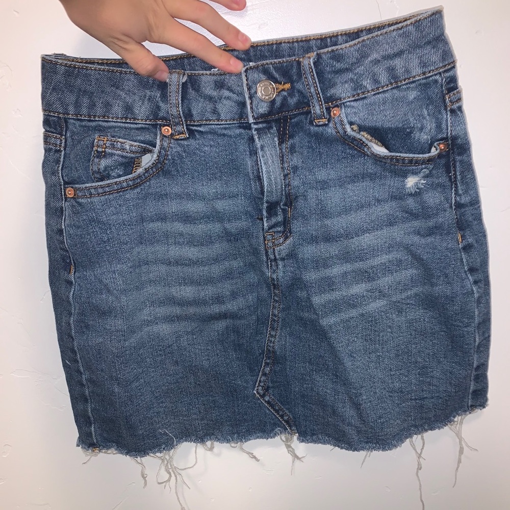 Denim mini skirt